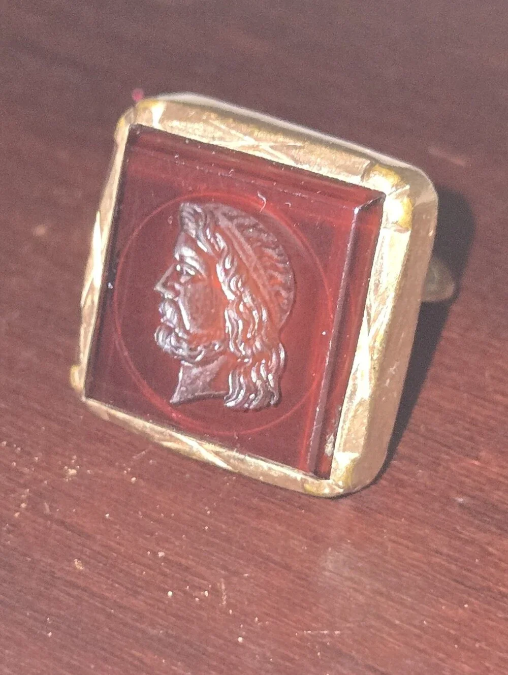 Antique Victorian Era Cameo Cuff/Bachelor Button & Cuff Link